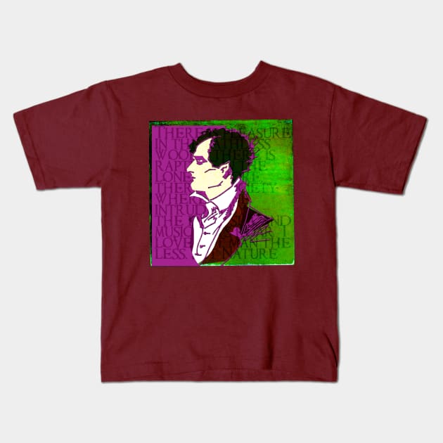 LORD BYRON, ENGLISH POET, HELLRAISER AND MADMAN Kids T-Shirt by CliffordHayes